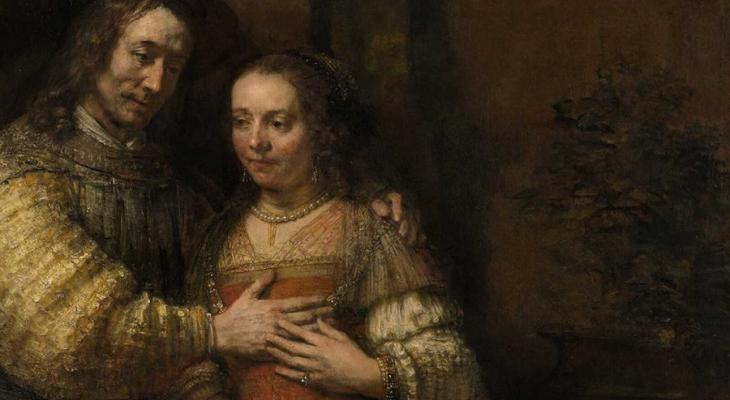 Painting by Rembrandt of two people