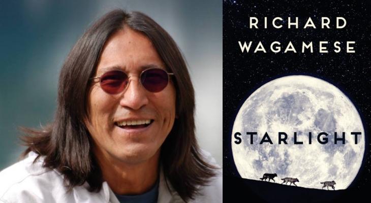 Author Richard Wagamese and the cover to his book Starlight