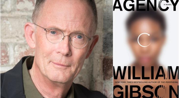 William Gibson and book cover