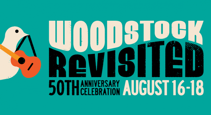 Woodstock Festival logo with bird and guitar