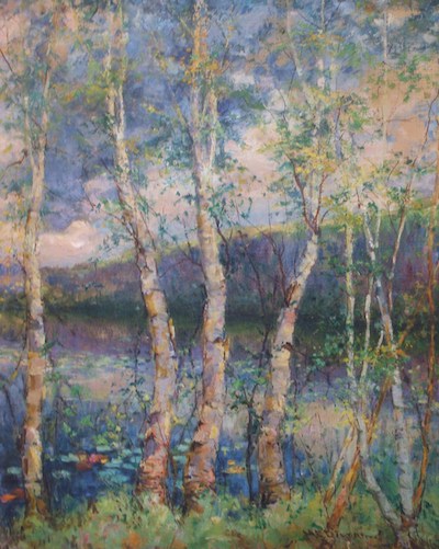 Artwork “SILVER BIRCHES” by Mary Ella Dignam