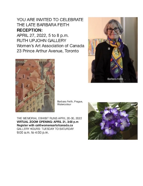 Barbara Feith Memorial Exhibition Poster