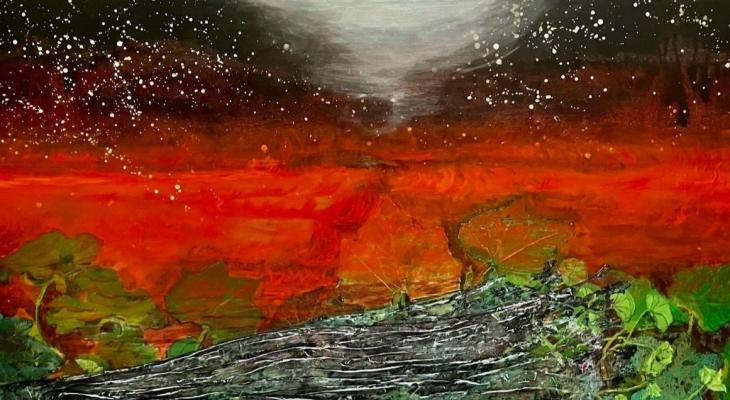 Sally Thurlow Artwork-Abstract/red/landscape