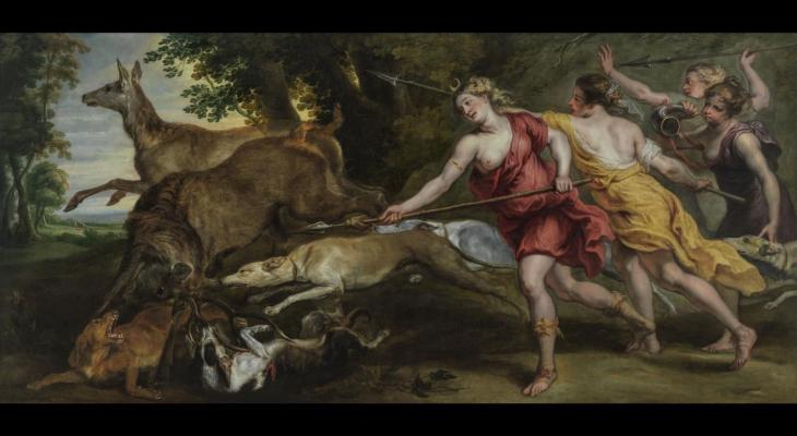 Diana and Her Nymphs Hunting