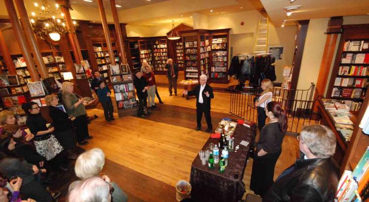 Image of lecture in the library