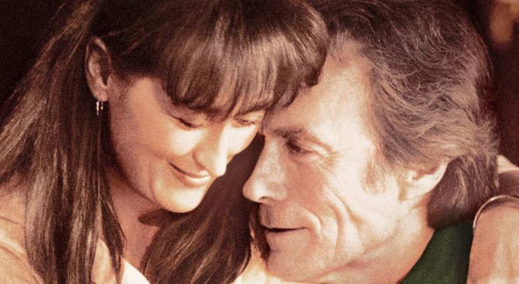 Meryl Streep and Clint Eastwood in an intimate moment.