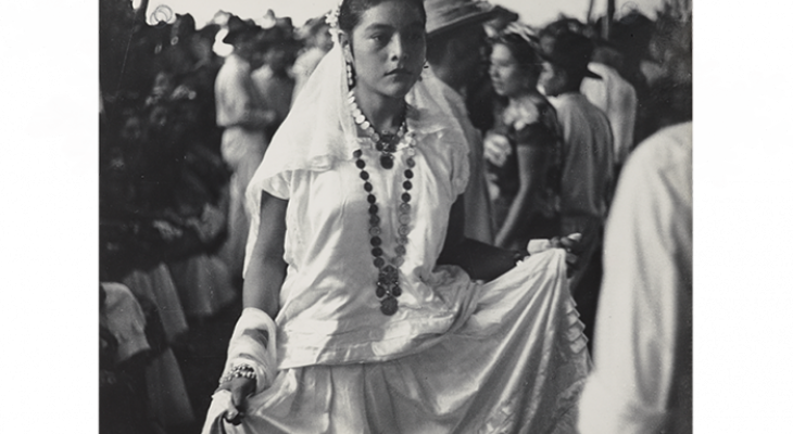 A bride dancing