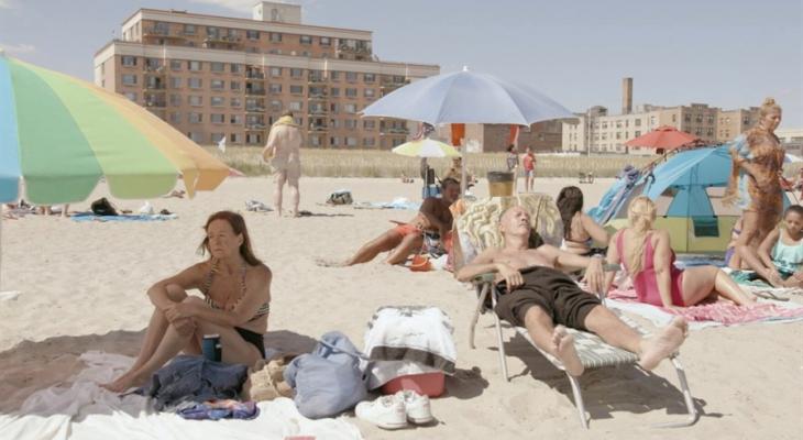 people sitting on a beach