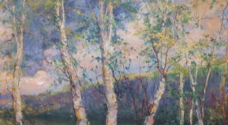 Artwork “SILVER BIRCHES” by Mary Ella Dignam