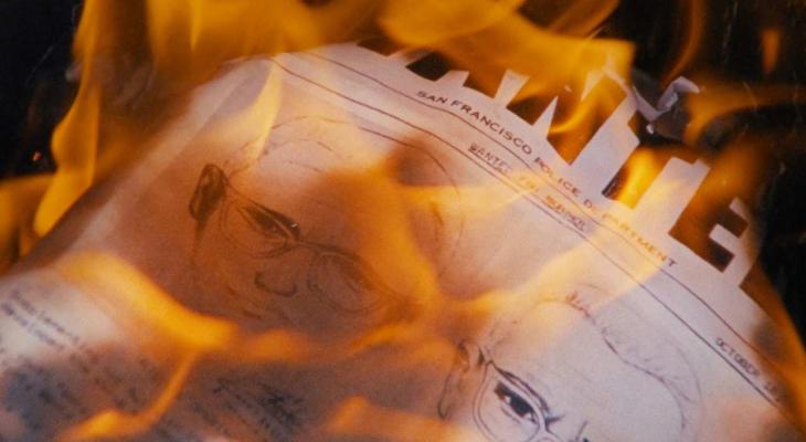 wanted poster of the Zodiac killer burning