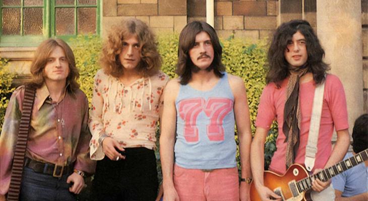 Led Zeppelin pictured in the band's early days.