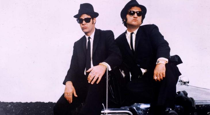 Dan Aykroyd and John Belushi as the Blues Brothers.