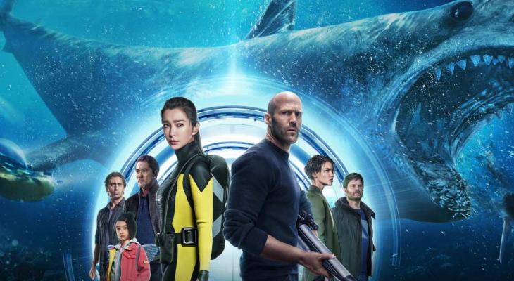 The team of a submersible are threatened by a giant shark.