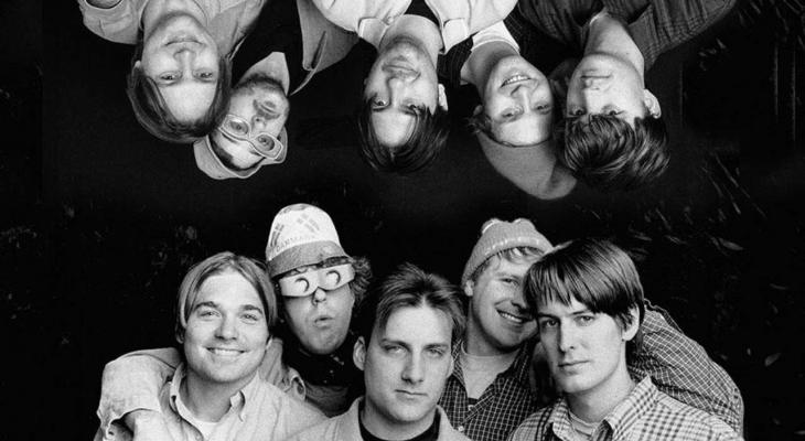 Two portraits of the band Pavements.