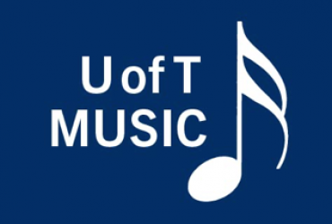 A dark blue square has a musical note and the words U of T Music in white text.