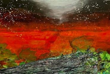 Sally Thurlow Artwork-Abstract/red/landscape