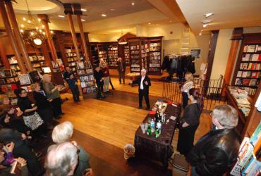 Image of lecture in the library