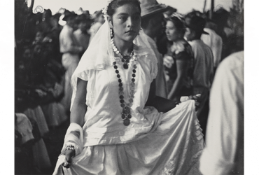 A bride dancing