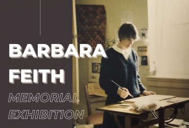 Barbara Feith Portrait and text for exhibition poster