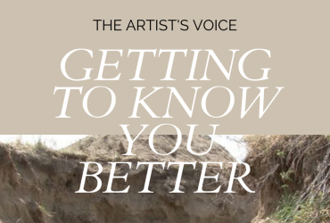 Getting to know you better text with image of two people leaning down against the soil