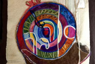a multicoloured modern textil