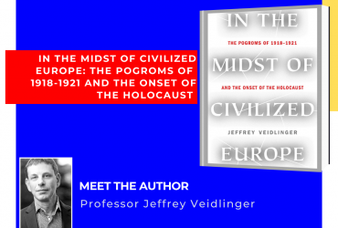 a photo of the author and the author's book with the words "meet the author" and some other information