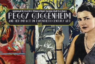 Image of Peggy Guggenheim and her painting