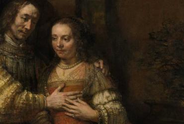 Painting by Rembrandt of two people