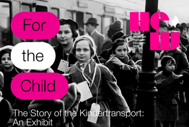 Black and white photo of a group of children, with text: For the Child