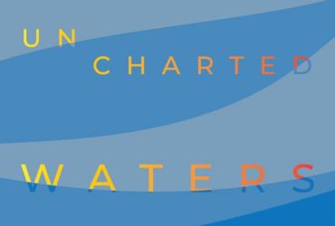 Uncharted waters poster-graphic describing water in abstract way
