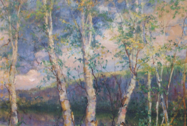 Artwork “SILVER BIRCHES” by Mary Ella Dignam