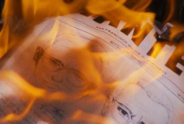 wanted poster of the Zodiac killer burning
