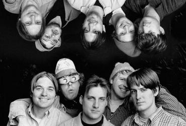 Two portraits of the band Pavements.