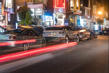 cars on the street