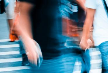 people walking on crosswalk