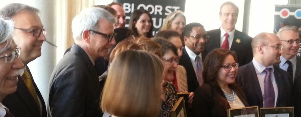 Members of participating Bloor St. Culture Corridor Organizations along with Deputy Mayor Norm Kelly & Members of City Council Photo: HyeM.