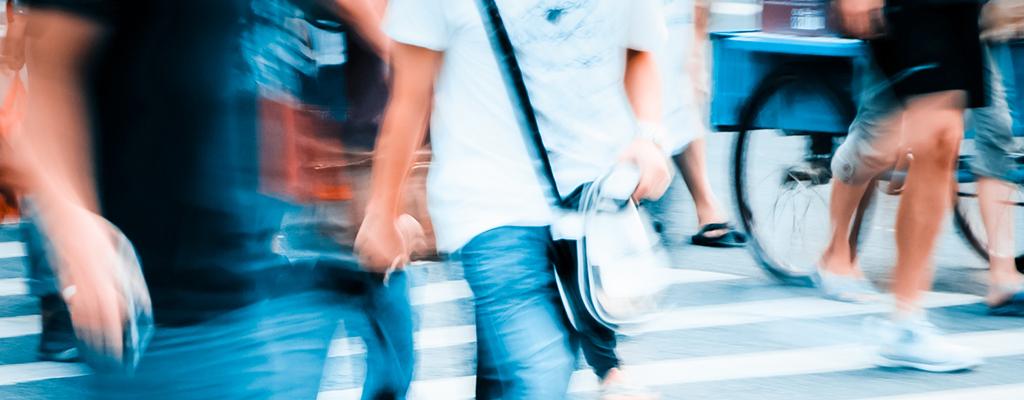 people walking on crosswalk